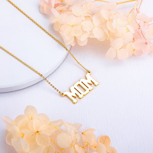 Buy GIVA Sterling Silver Golden MOM Necklace for Womens and Girls