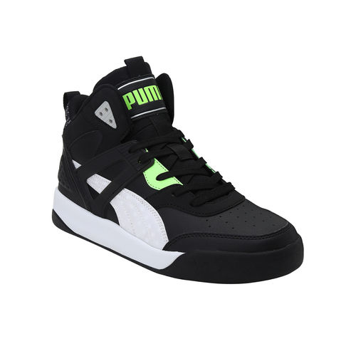 Puma Backcourt Mid Cyber Week Unisex Black Casual Sneakers (UK 3)