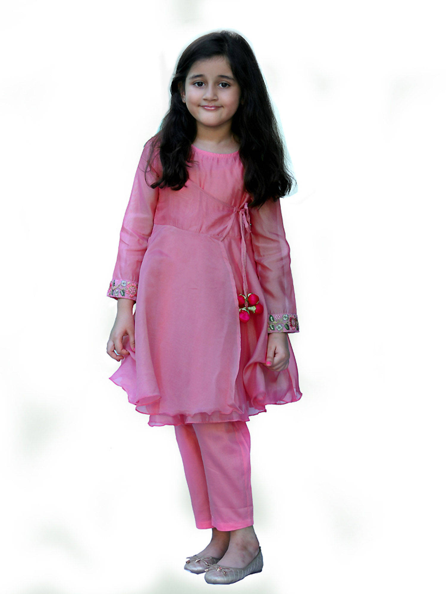 Piccolo Pink Bow Applique Full Sleeve 