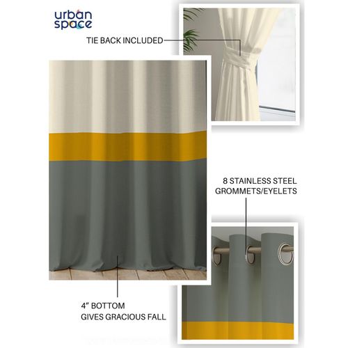 Buy Urban Space White Cotton Curtains Online