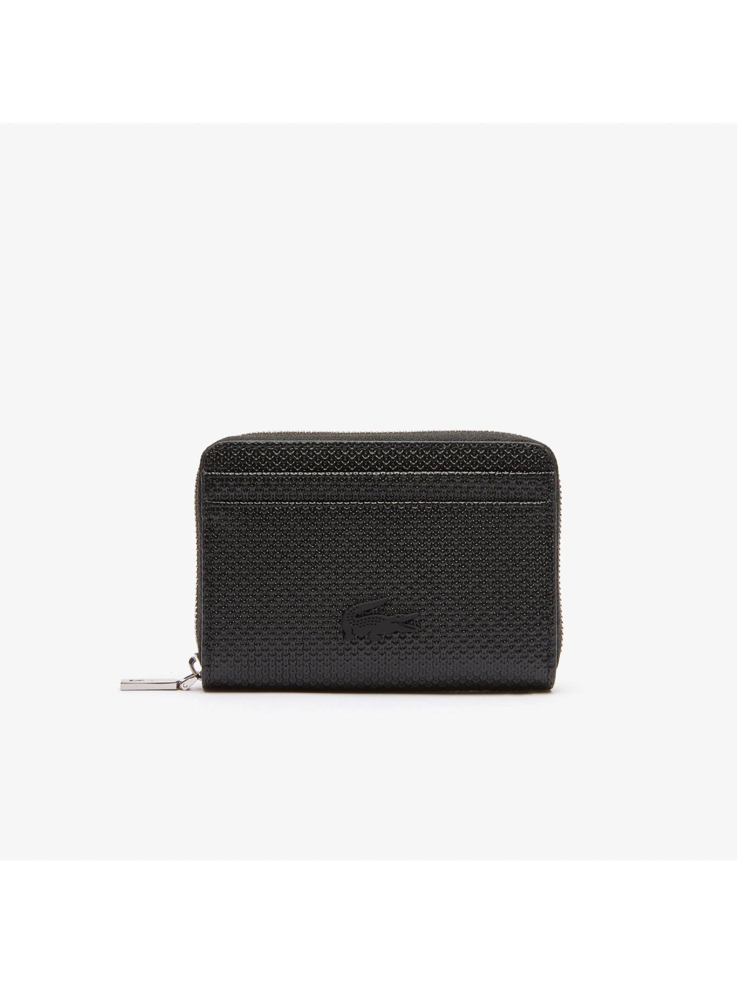 Lacoste Black Chantaco Leather Coin Purse