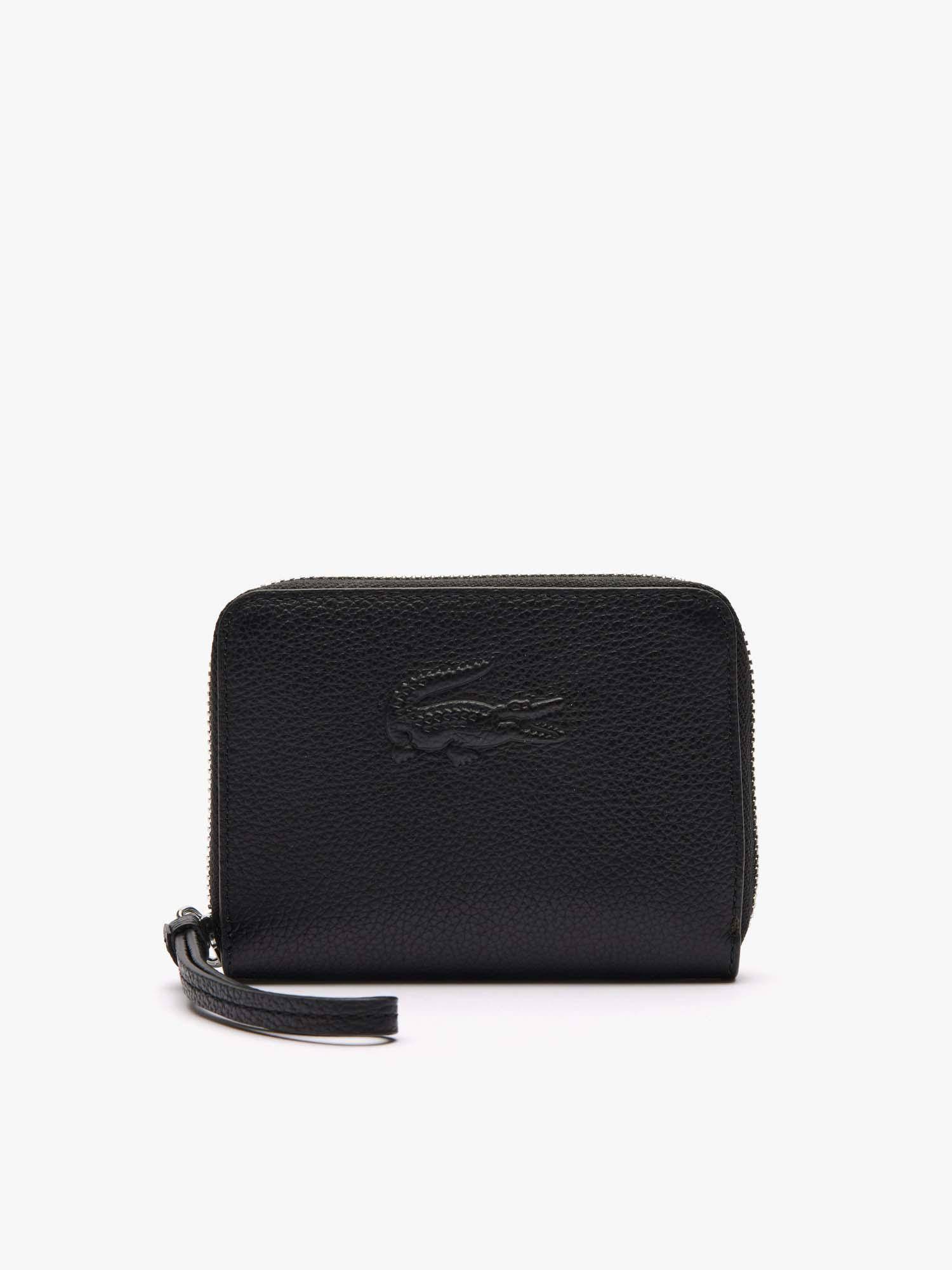 Lacoste Black City Court Leather Coin Purse
