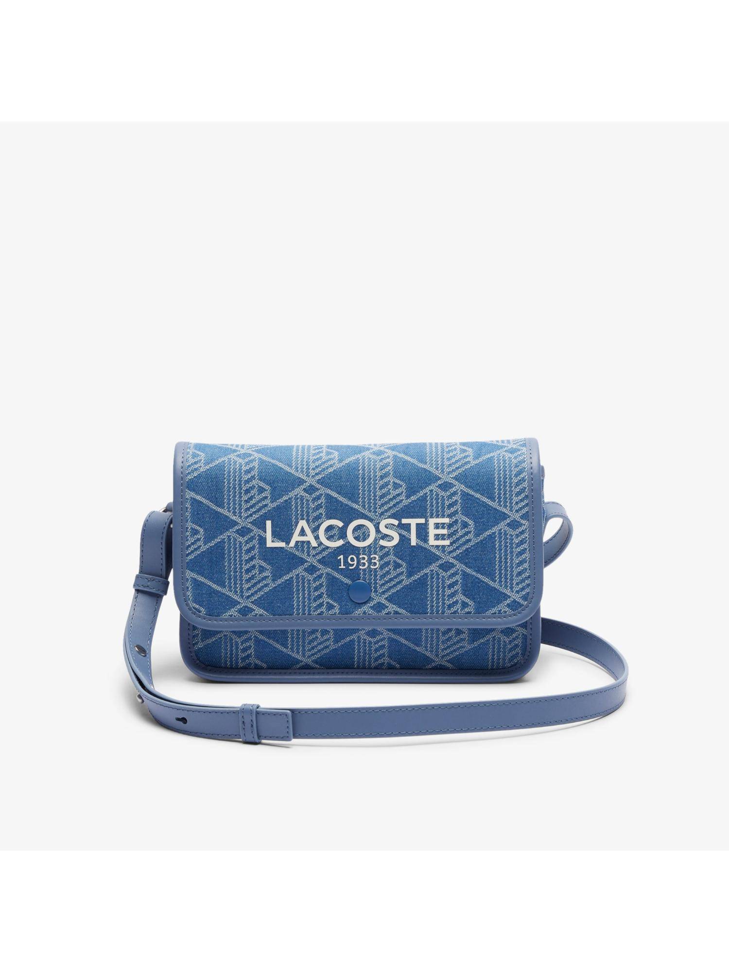 Lacoste Blue Heritage Jacquard Flap Close Bag