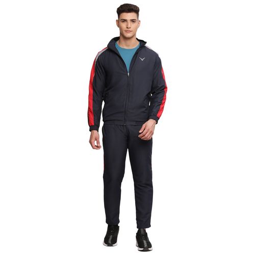 INVINCIBLE Navy Blue Men Sports Tracksuit (Set of 2)
