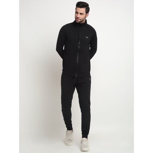 Buy INVINCIBLE Black Men Luxury Cotton Tracksuit (Set of 2) Online