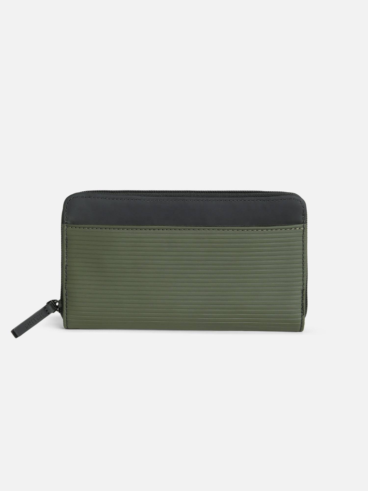Snitch Olive Crossbody Wallet with Detachable Strap