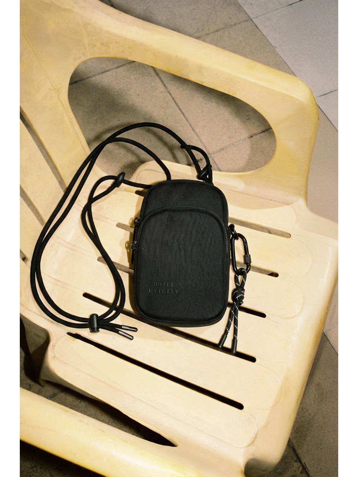 Snitch Black Mini Explorer Crossbody Bag