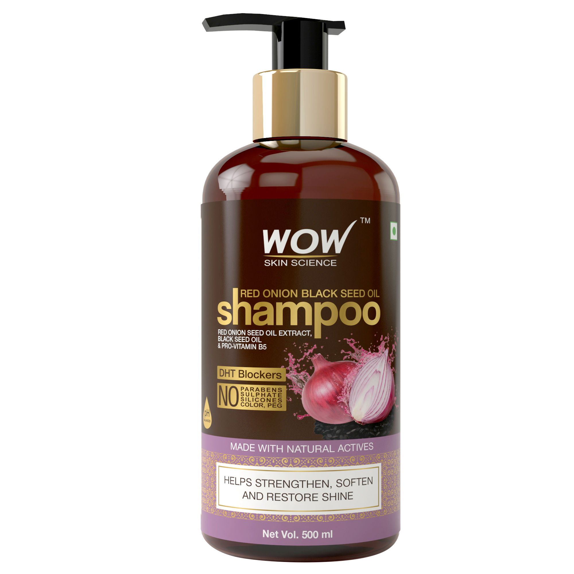 WOW Skin Science Red Onion Black Seed Oil Shampoo