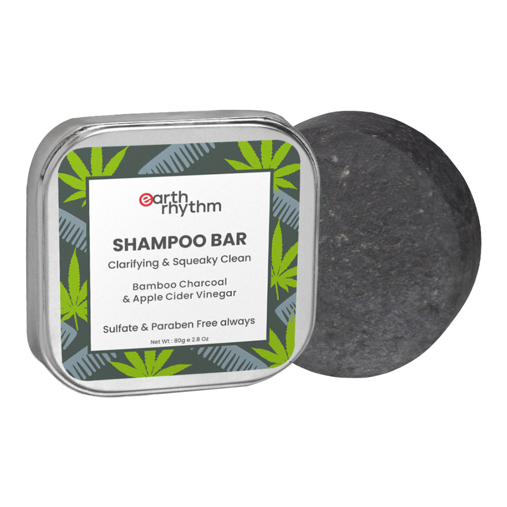Earth Rhythm Shampoo Bar With Bamboo Charcoal & Apple Cider Vinegar