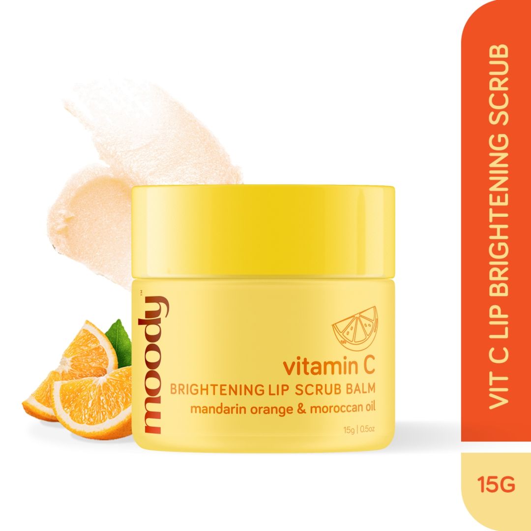 Moody Vitamin C Lip Scrub Balm With Mandarin Orange & Argan Oil for ...