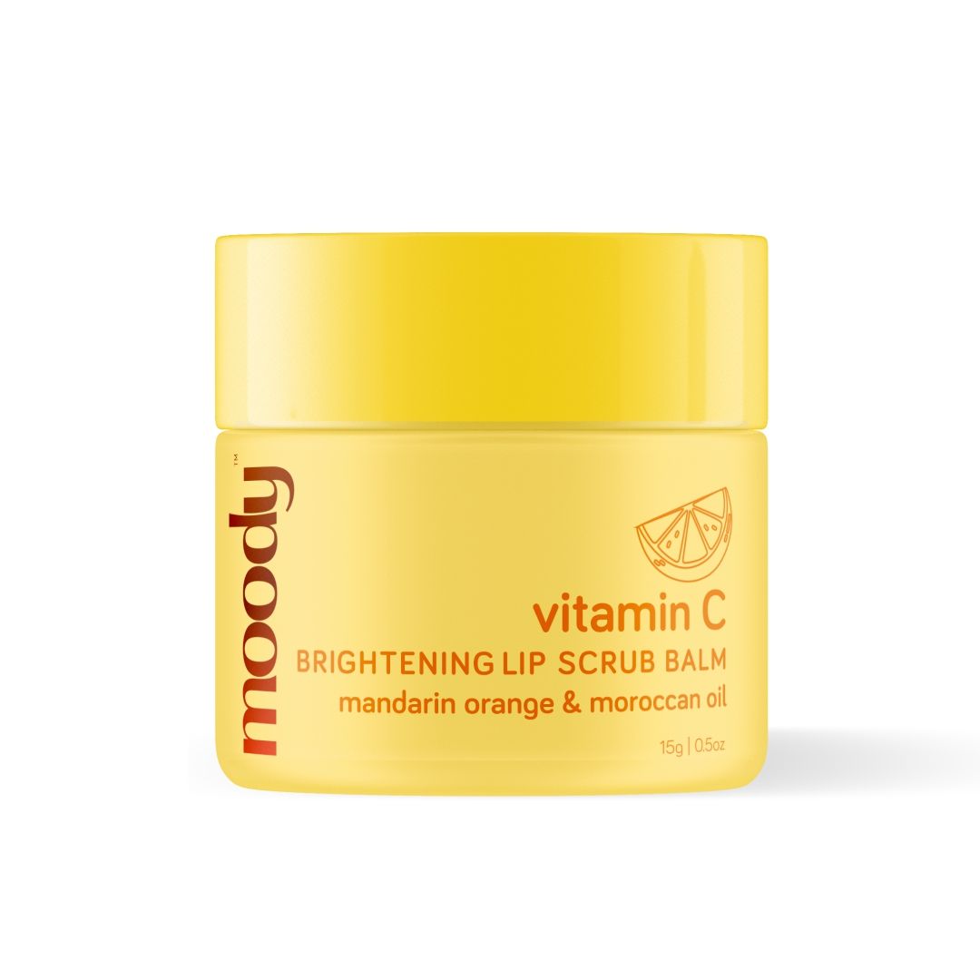Moody Vitamin C Lip Scrub Balm With Mandarin Orange & Argan Oil for