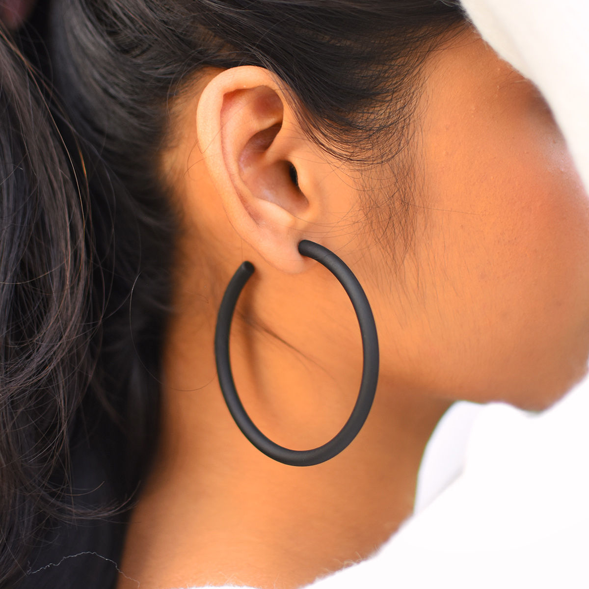 Buy 18 X 2mm 925 Sterling Silver Hoop Earrings Oxidized Black Online in  India  Etsy