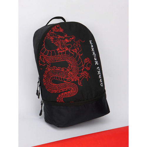 Buy Bewakoof Unisex Black Dragon Warrior Small Backpack Online