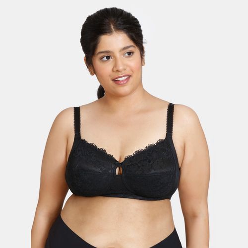 Buy Zivame True Curv Double Layered Non Wired 3-4th Coverage Sag Lift Bra -  Black Online
