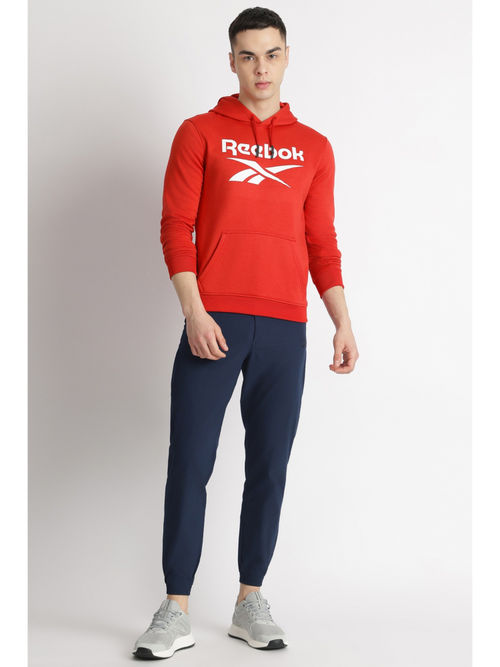 Buy Reebok Men Red Printed Hoodie Online