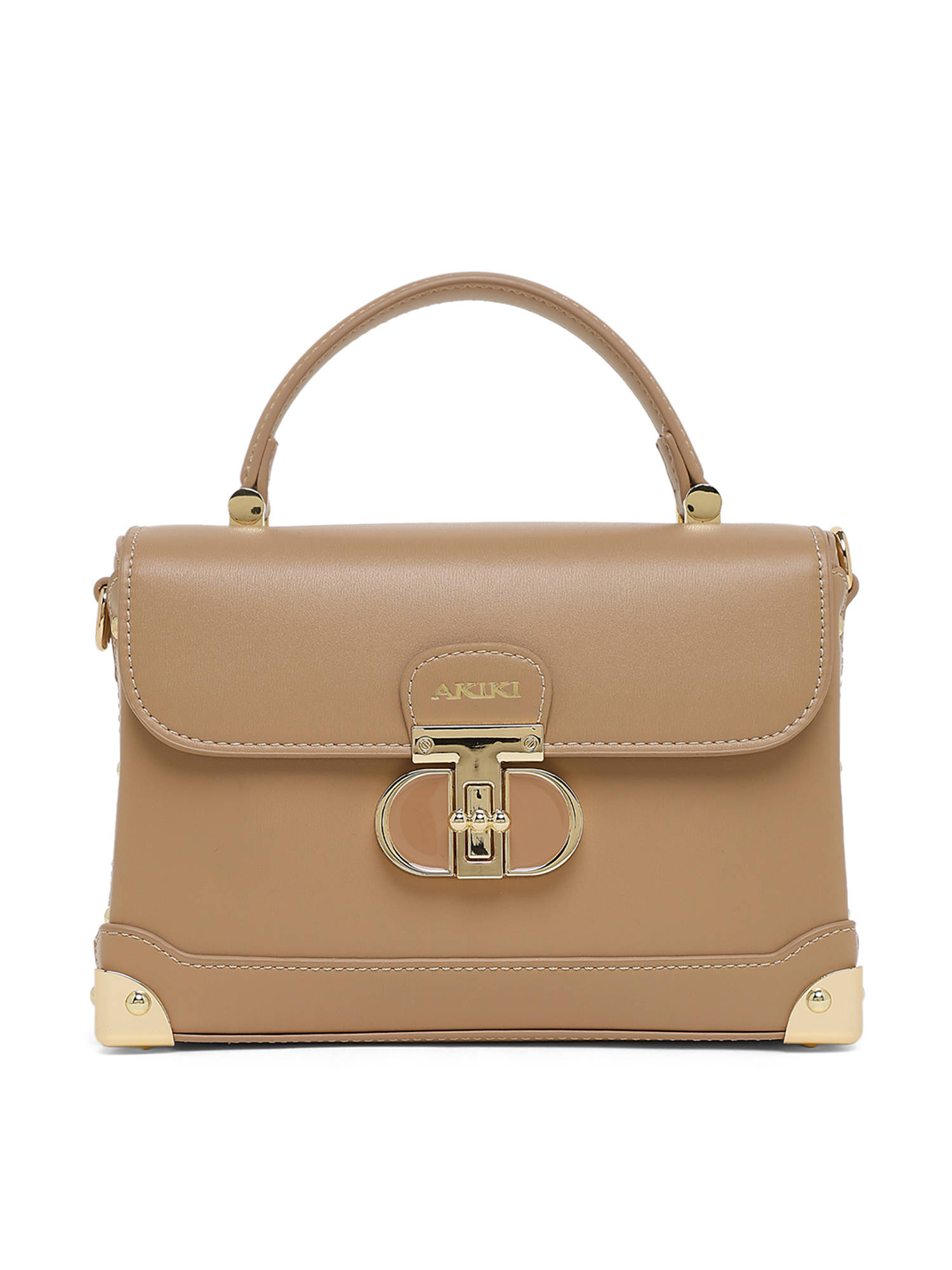 Akiki London Women Westminster Small Satchel Beige (S)