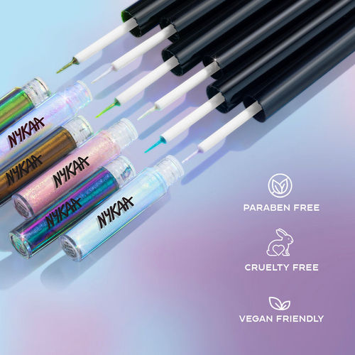 Nykaa Cosmetics Stardust Dual Chrome Eyeliner with Holographic Finish  Cyber Baddie