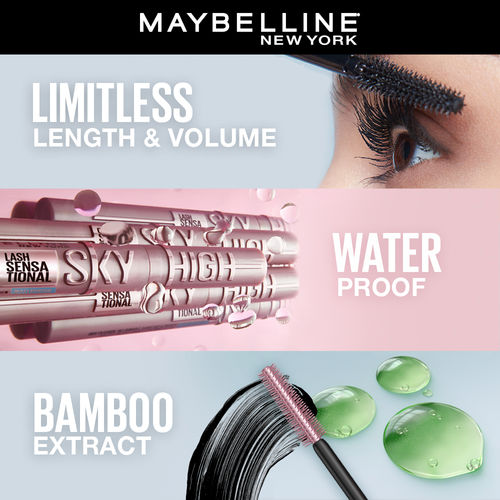 Maybelline New York Lash Sensational Sky High Waterproof Mascara Buy Maybelline New York Lash Sensational Sky High Waterproof Mascara Online At Best Price In India Nykaa