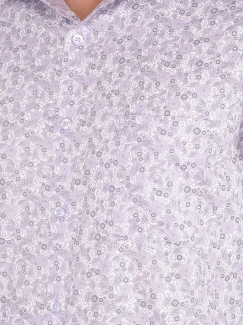 Buy CRIMSOUNE CLUB Mens Purple Floral Print Shirt Online