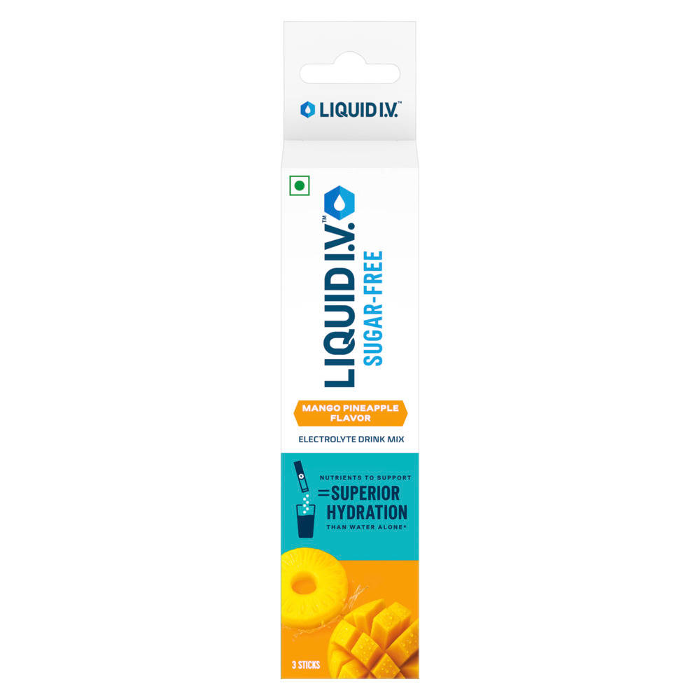 Liquid I.V. Mango Pineapple Sugar Free Electrolyte Drink Mix - Pack Of 3