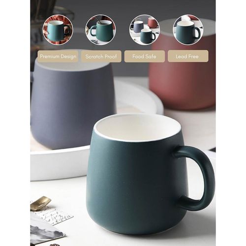 White Matte Finish Stainless Steel Coffee Mug Online | Nestasia