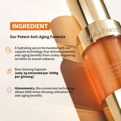 Sulwhasoo Concentrated Ginseng Renewing Serum Ex: Buy Sulwhasoo  Concentrated Ginseng Renewing Serum Ex Online at Best Price in India | Nykaa