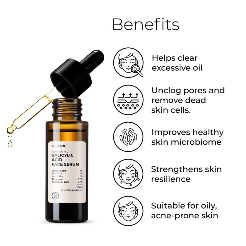 Buy Brillare Salicylic Acid Face Serum For Oily, Acne Prone Skin Online