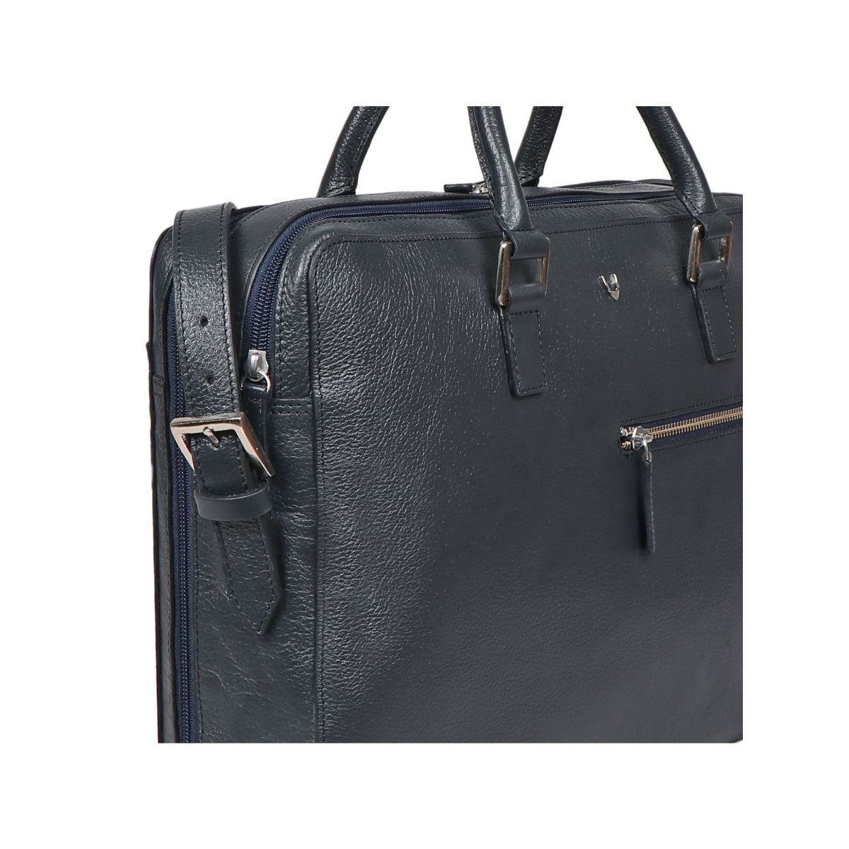 Buy Hidesign Enzo 01 Men Navy Blue Laptop Bag (L) Online