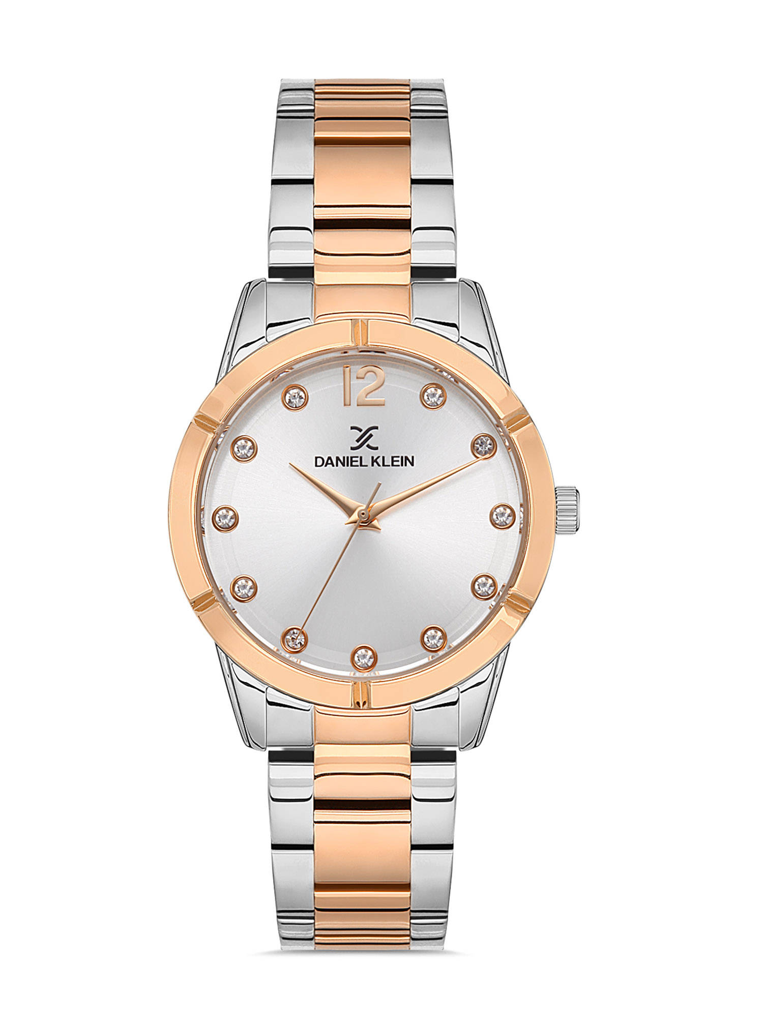 Daniel Klein Silver Color Stainless Steel Strap Watch for Women DK.1.13045-4