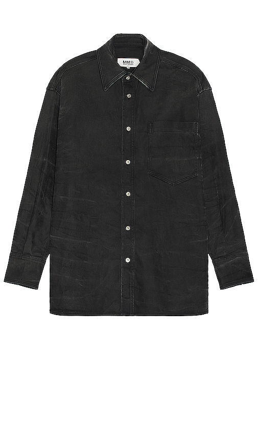 MM6 Oversized Denim Long Sleeve Shirt Maison margiela denim