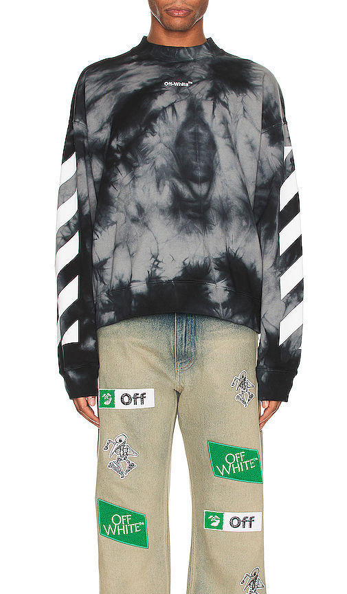 Buy OFF-WHITE Diagonal Arrow Tie Dye Skate Crewneck Online