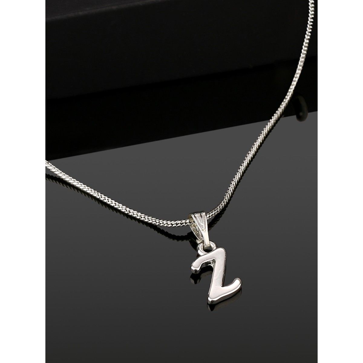 Buy Estele Valentine Gift - Rhodium Plated Initial Z Letter