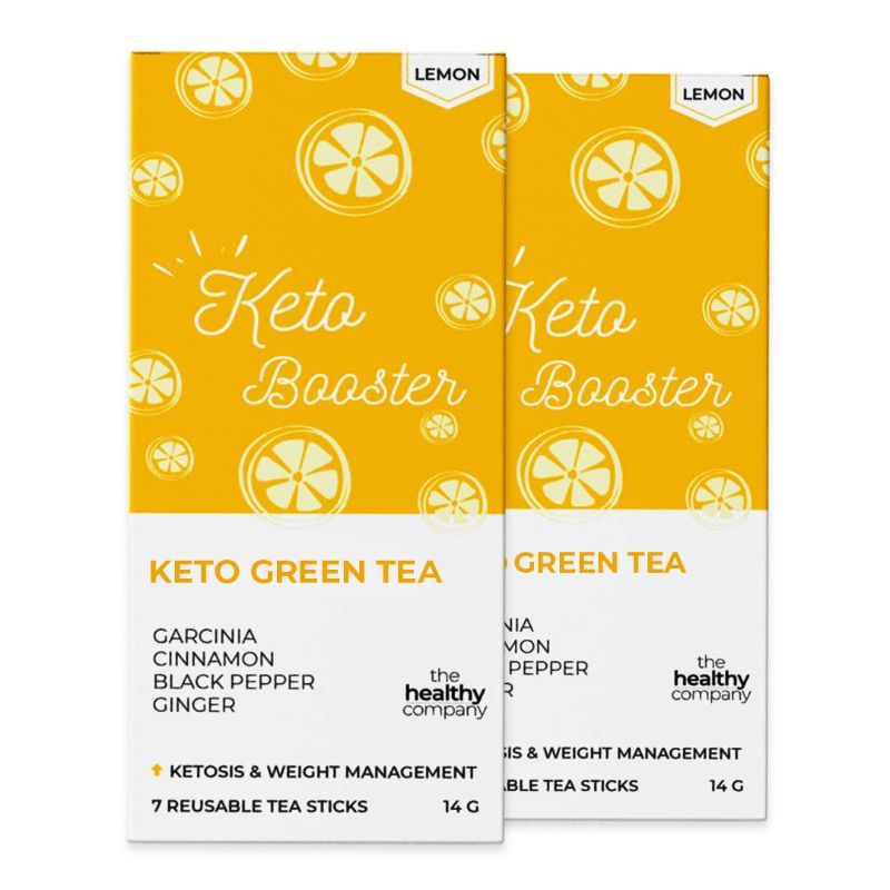 The Healthy Company Fat loss Keto Booster Green Tea with Superfood Garcinia, Black pepper, Ginger