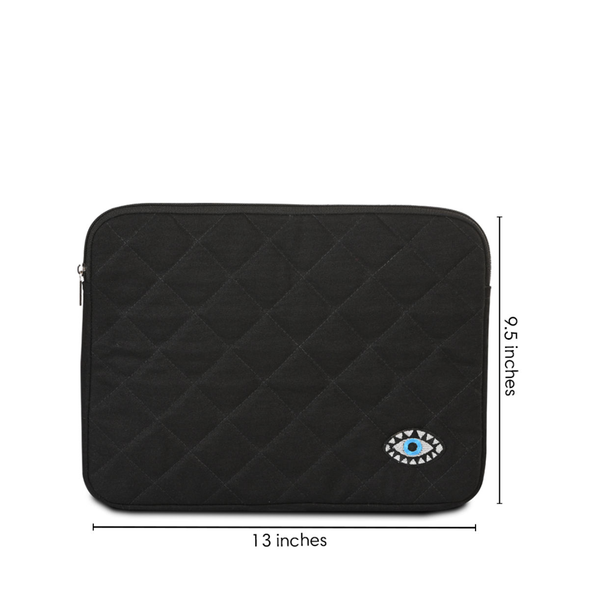 Buy Earth Bags Quilted Evil Eye Laptop Sleeve Black Online