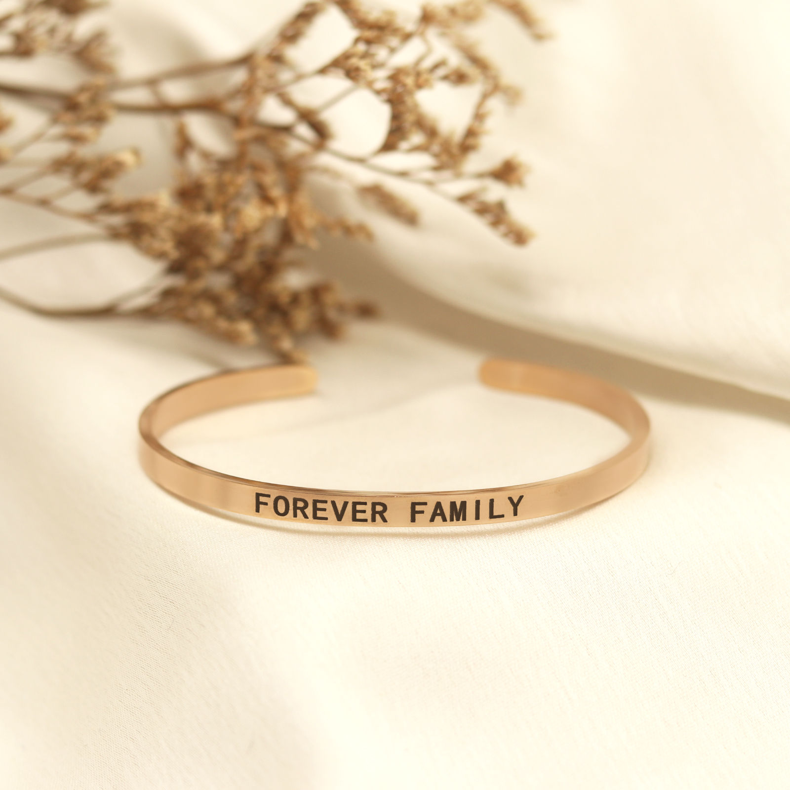 Joker & Witch Forever Family Rose Gold Mantra Band