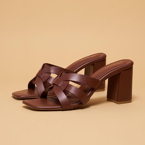 Eridani Eliyah Strappy Brown Sandal Heels (UK 7)