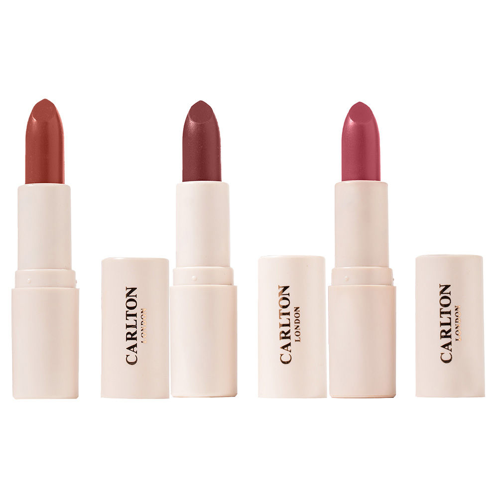Carlton London Perfume Velvet Satin Bullet Lipstick - Pack of 3