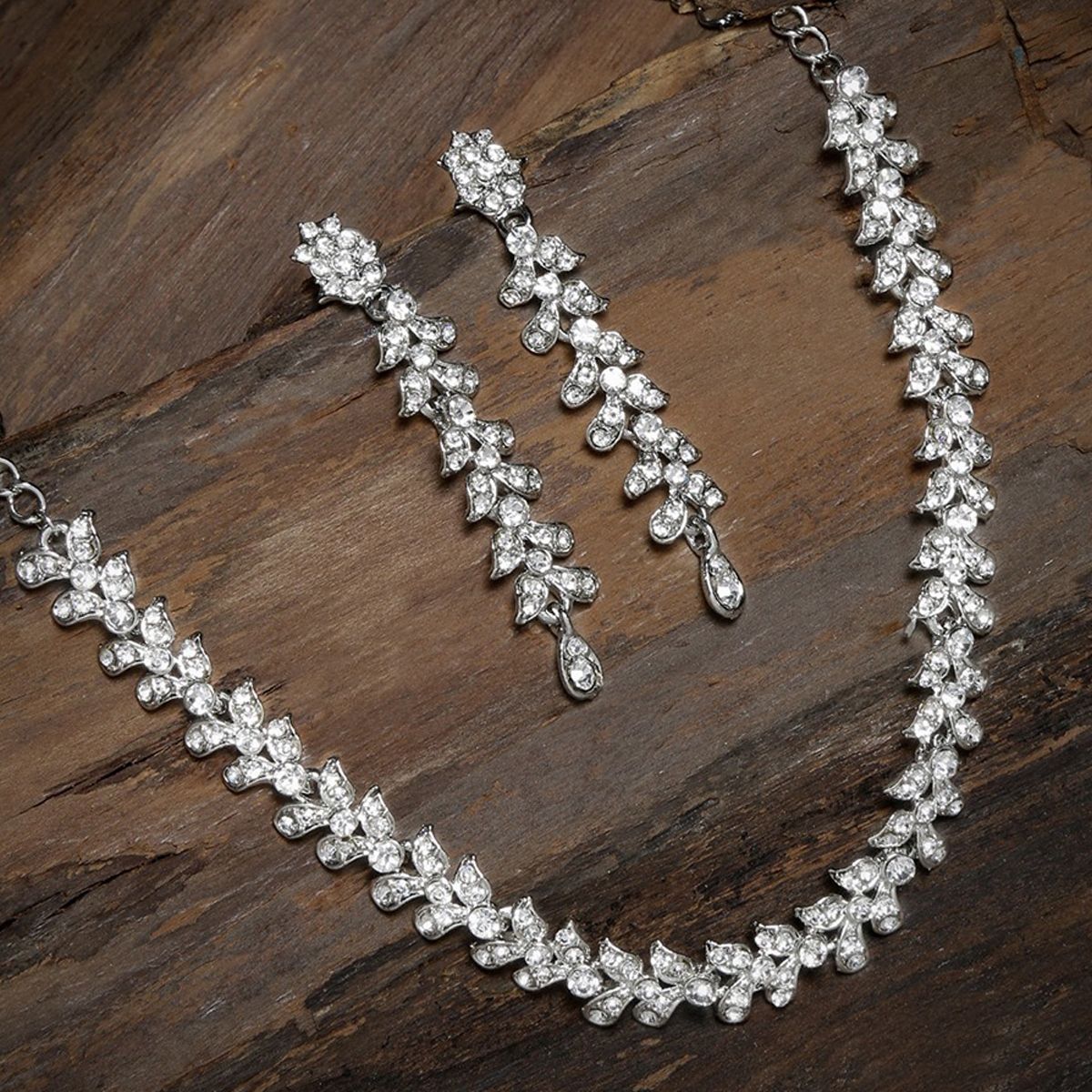 Crystal Rhinestone Diamante Necklace & Earring Set Wedding Jewelry |  Uniqistic.com | Bridal jewelry sets, Prom jewelry, Bridesmaid jewelry sets