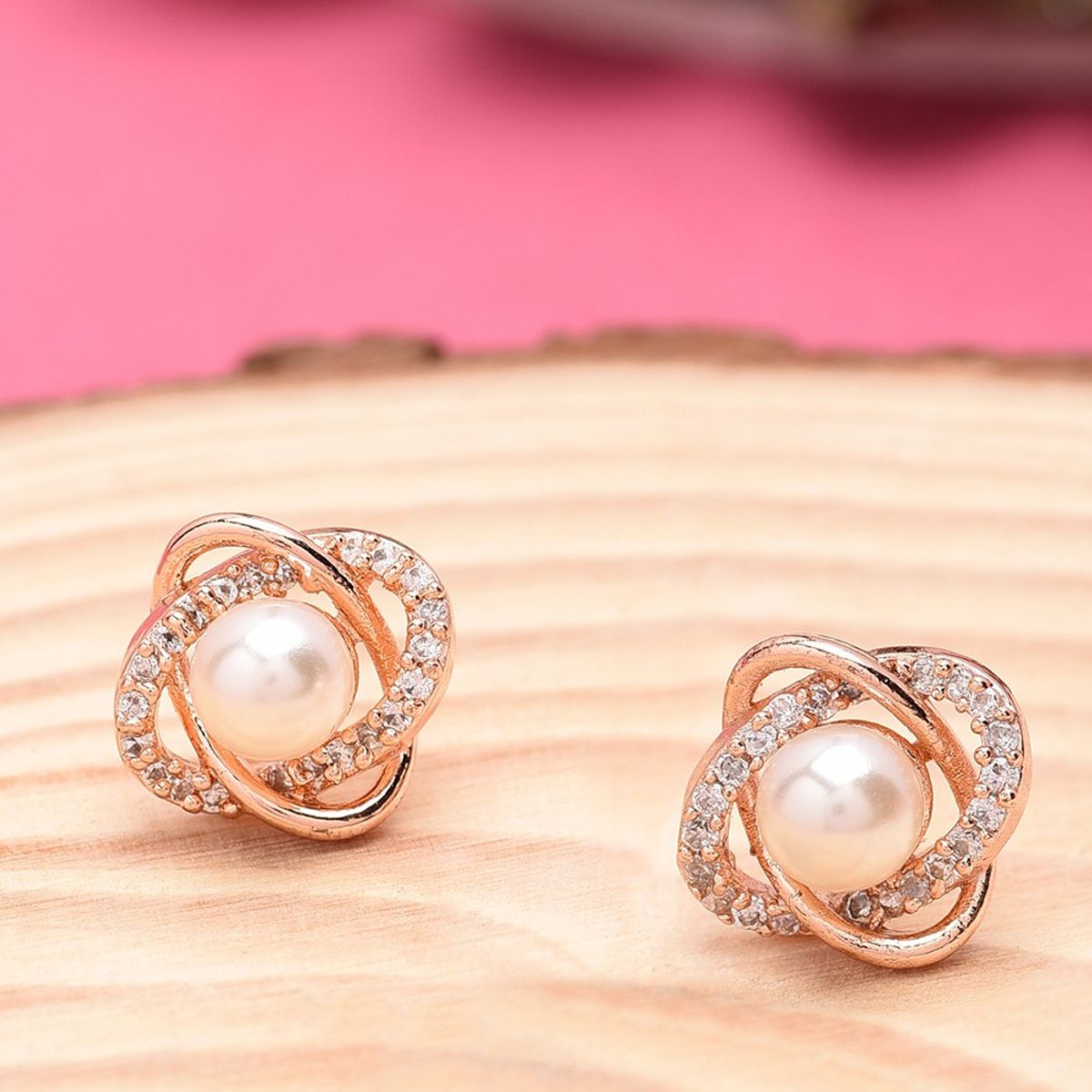 Buy Pearl Silver Earrings Online at Jaypore.com