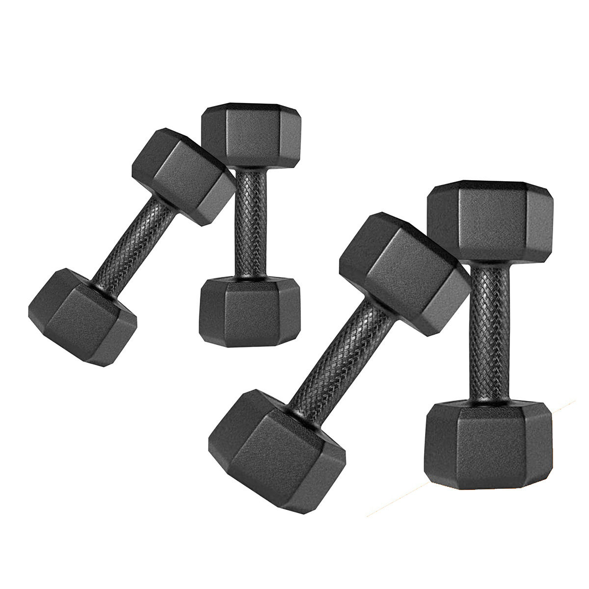 Fitzon PVC Hexa DM-2KG and 4KG Combo 161 Dumbbells and Fitness Kit Whole Body Workout (Set of 2)