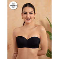 DHX Women's Strapless Bandeau Bra with Clear Straps Multiway Removable Pads  Plus Size Bras for Large Bust Full Coverage,Beige,32D : : Clothing,  Shoes & Accessories