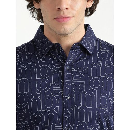 benetton printed shirts