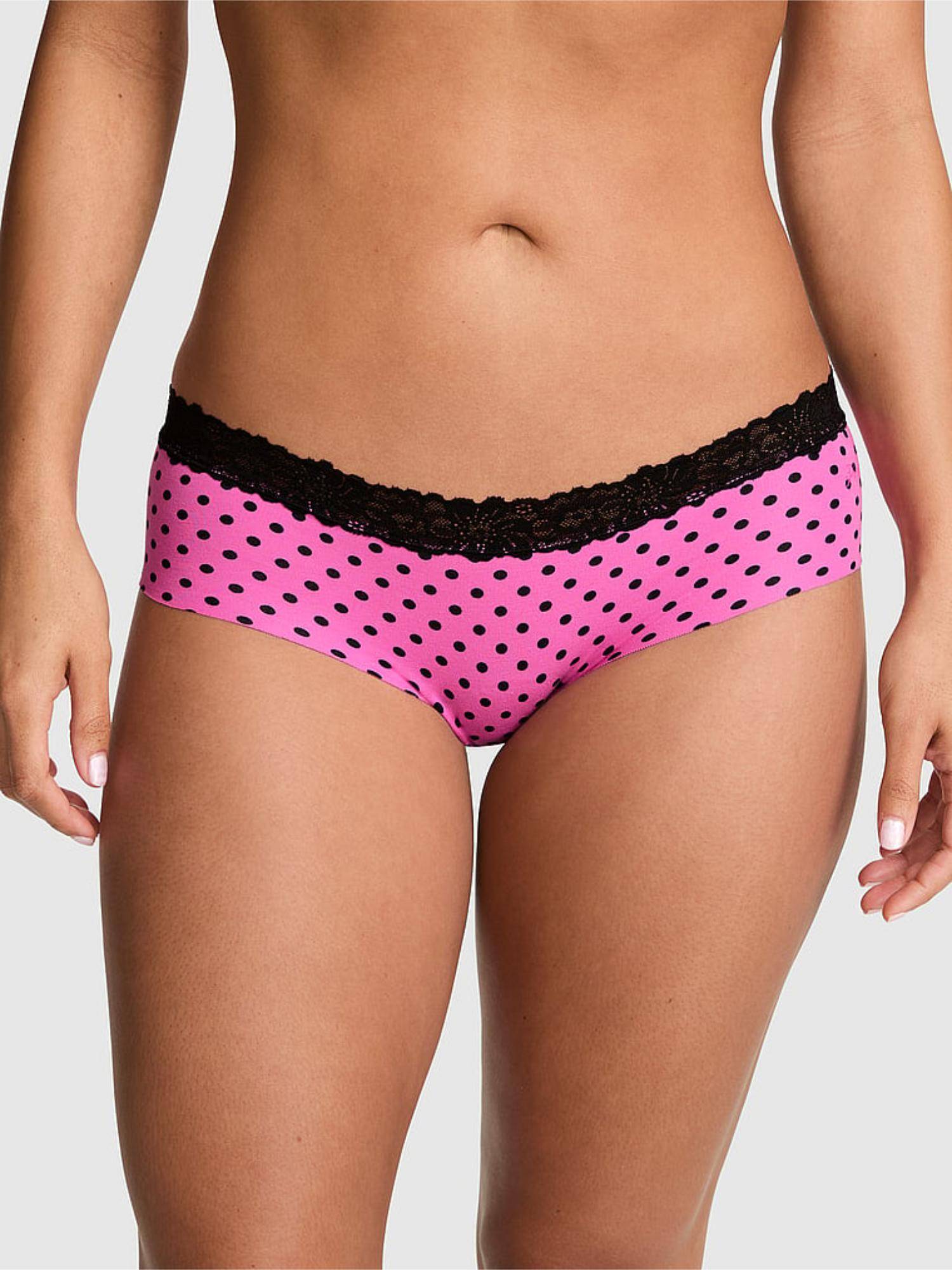 Buy Victoria's Secret Women Pink Polka Dot Printed Hiphugger