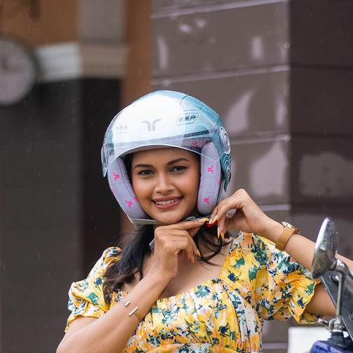 Motorcycle Helmet Girls Blue Bike Helmet Buy TVARRA Lilt Open Face