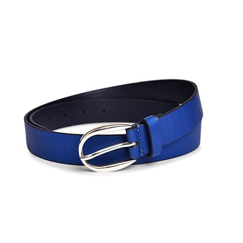 BELWABA Vegan Leather Navy Blue Womens Belt (26)