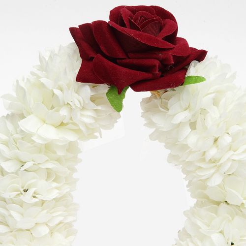 Moedbuille Red Floral Design White Beaded And Lace Handcrafted Hair  Accessory: Buy Moedbuille Red Floral Design White Beaded And Lace  Handcrafted Hair Accessory Online at Best Price in India | Nykaa