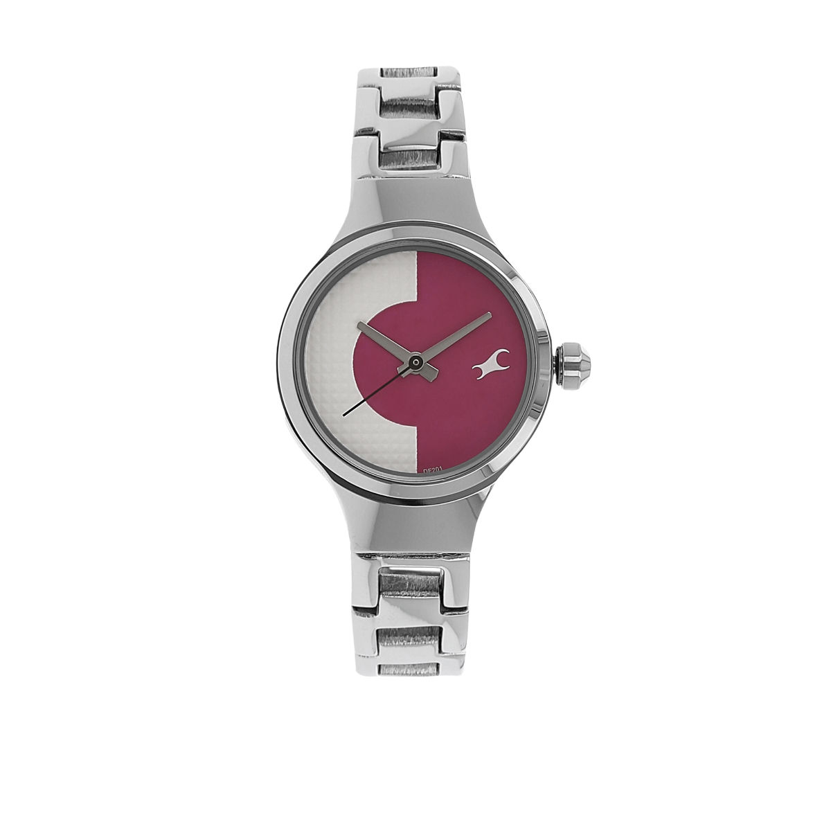 Fastrack Bicolour Dial Silver Metal Strap Watch Buy Fastrack Bicolour