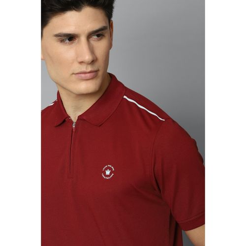 Louis Philippe Polo T-Shirts : Buy Louis Philippe Men Red Solid