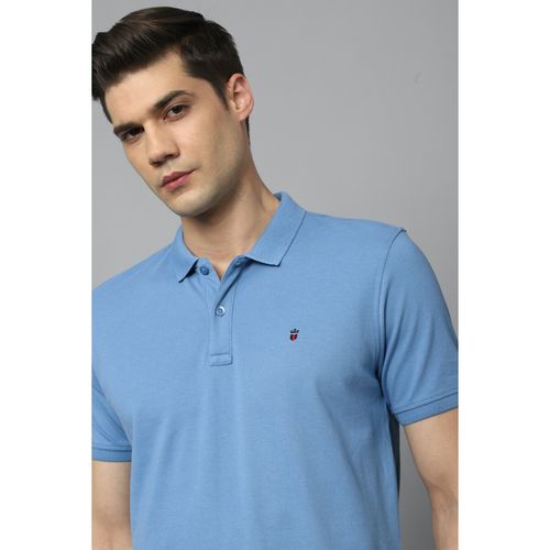 Louis Philippe Men Blue Solid Collar Neck T-Shirt: Buy Louis Philippe Men  Blue Solid Collar Neck T-Shirt Online at Best Price in India