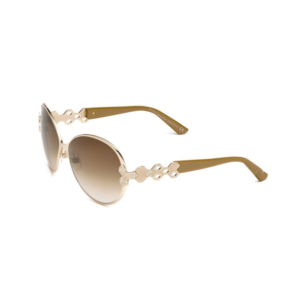 Swarovski Sunglasses Oval Shape Sunglasses Gold Color With UV ...
